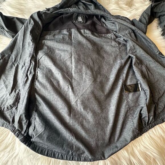 Isaora Men's Gray Packable Lightweight Shell Jacket Windbreaker Rain Hooded S - Picture 3 of 11